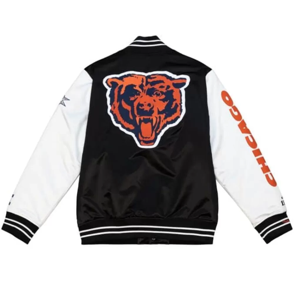 Apparel Mitchell & Ness Jackets & Outerwear-Team Origins Varsity Satin Jacket Chicago Bears