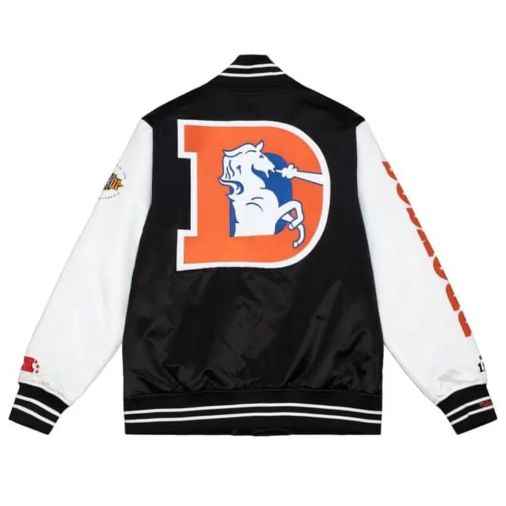 Apparel Mitchell & Ness Jackets & Outerwear-Team Origins Varsity Satin Jacket Denver Broncos