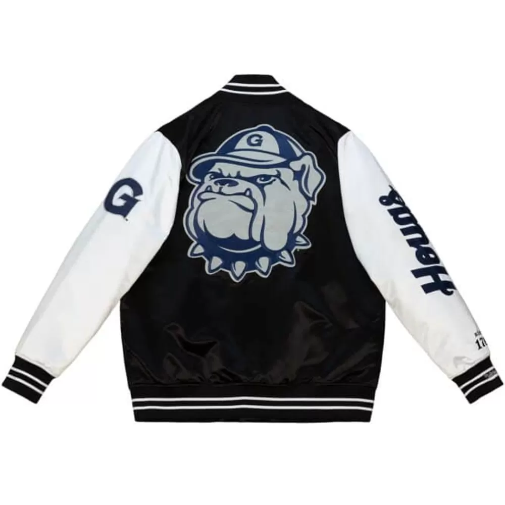 Apparel Mitchell & Ness Jackets & Outerwear-Team Origins Varsity Satin Jacket Georgetown University