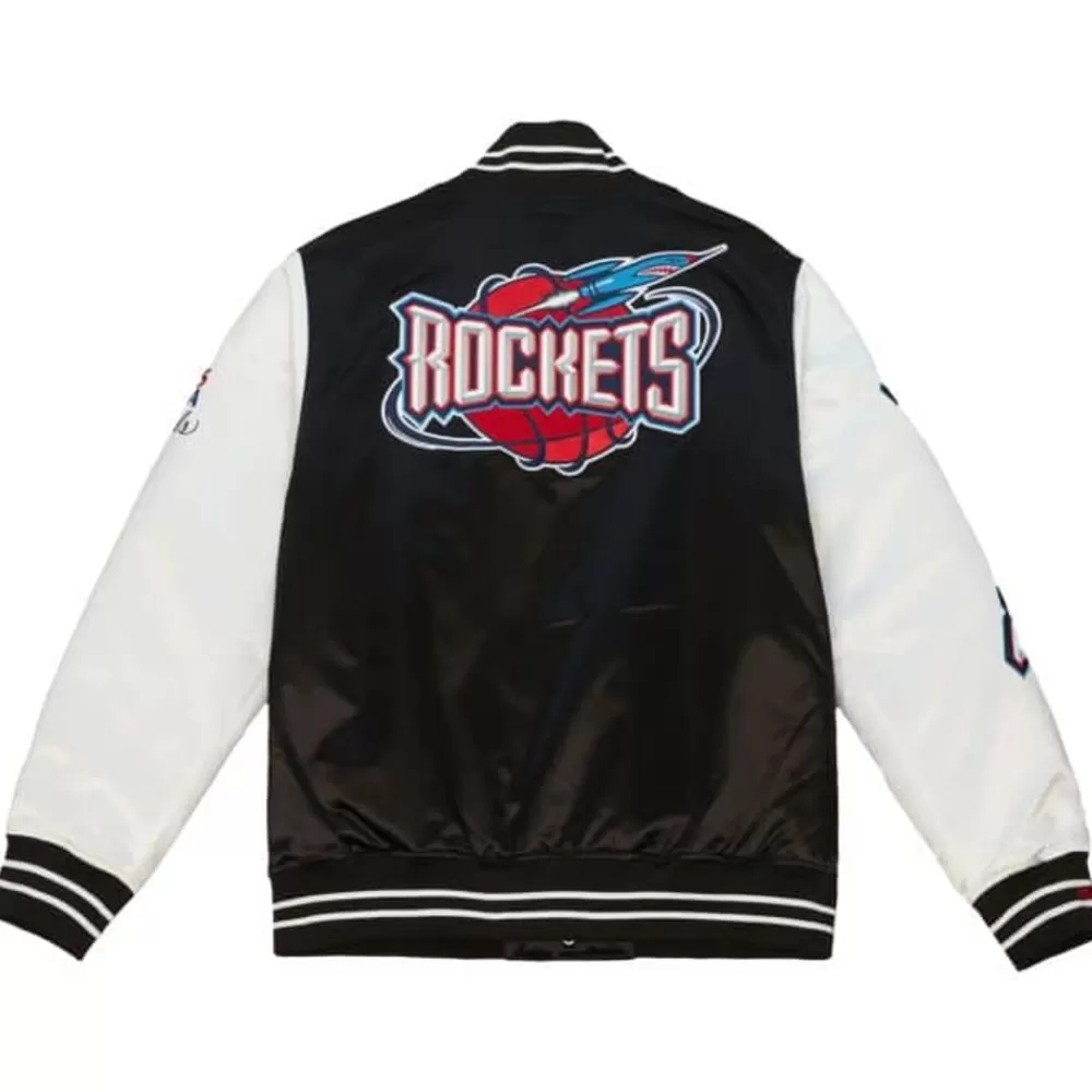 Apparel Mitchell & Ness Jackets & Outerwear-Team Origins Varsity Satin Jacket Houston Rockets