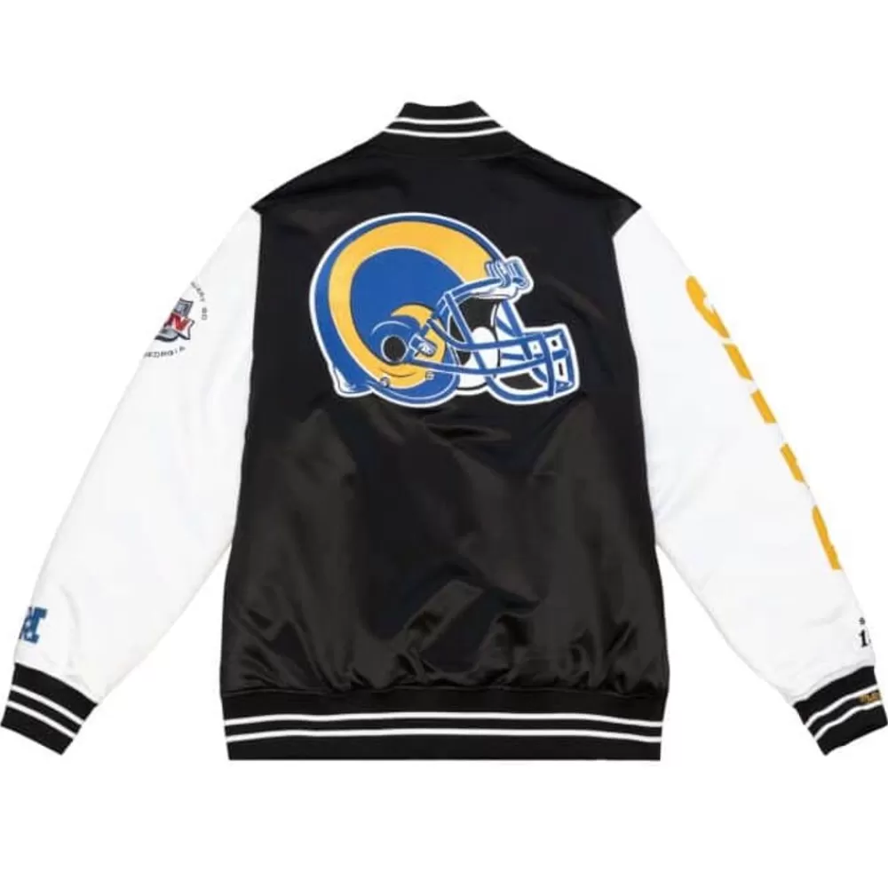 Apparel Mitchell & Ness Jackets & Outerwear-Team Origins Varsity Satin Jacket Los Angeles Rams