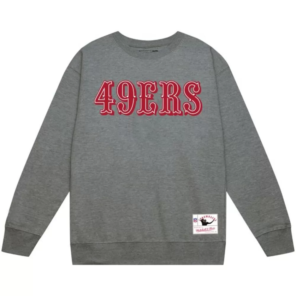 Apparel Mitchell & Ness Hoodies & Sweatshirts-Team Wordmark 1 Crew San Francisco 49Ers