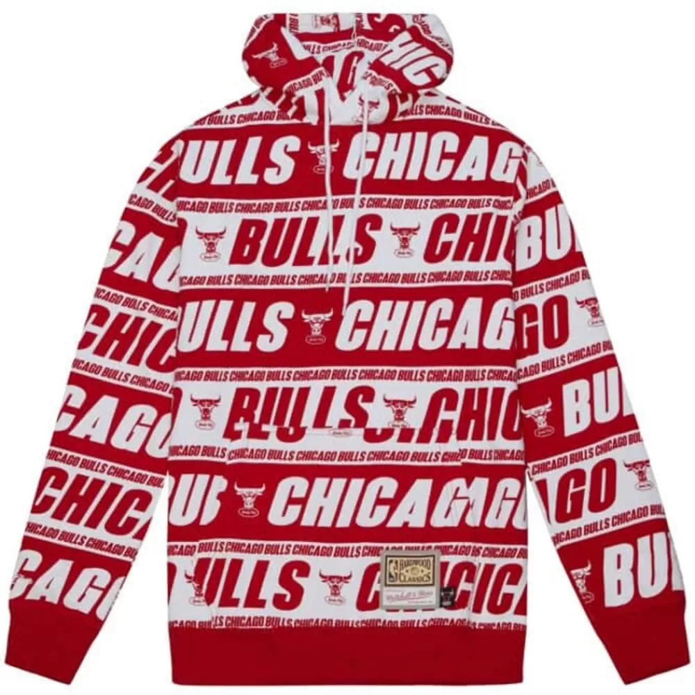 Apparel Mitchell & Ness Hoodies & Sweatshirts-Teamwrap Hoodie Chicago Bulls
