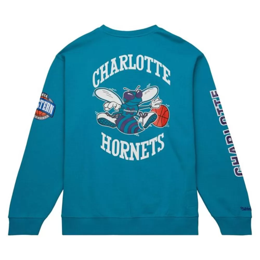 Apparel Mitchell & Ness Hoodies & Sweatshirts-There And Back Fleece Crew Charlotte Hornets