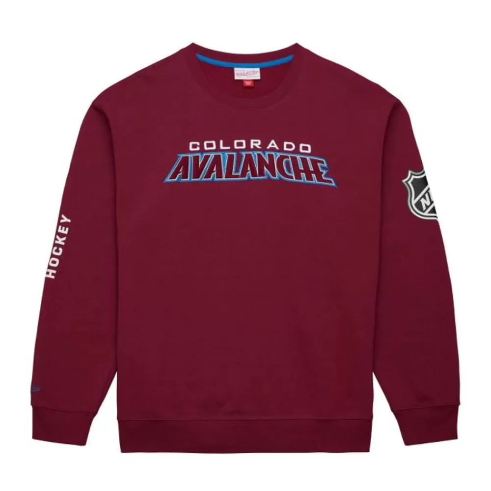 Apparel Mitchell & Ness Hoodies & Sweatshirts-There And Back Fleece Crew Current Logo Colorado Avalanche