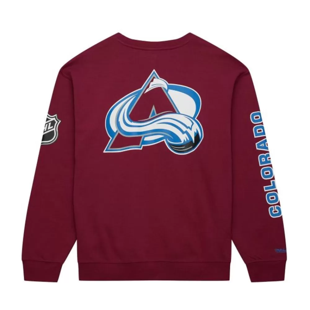 Apparel Mitchell & Ness Hoodies & Sweatshirts-There And Back Fleece Crew Current Logo Colorado Avalanche