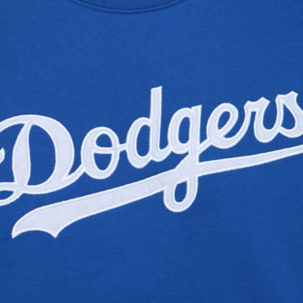 Apparel Mitchell & Ness Hoodies & Sweatshirts-There And Back Fleece Crew Current Logo Los Angeles Dodgers