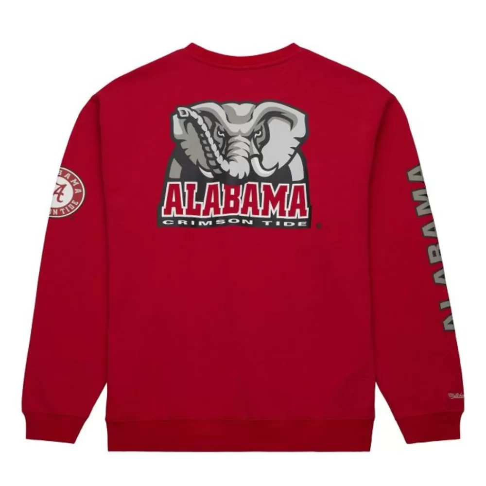 Apparel Mitchell & Ness Hoodies & Sweatshirts-There And Back Fleece Crew Current Logo University Of Alabama