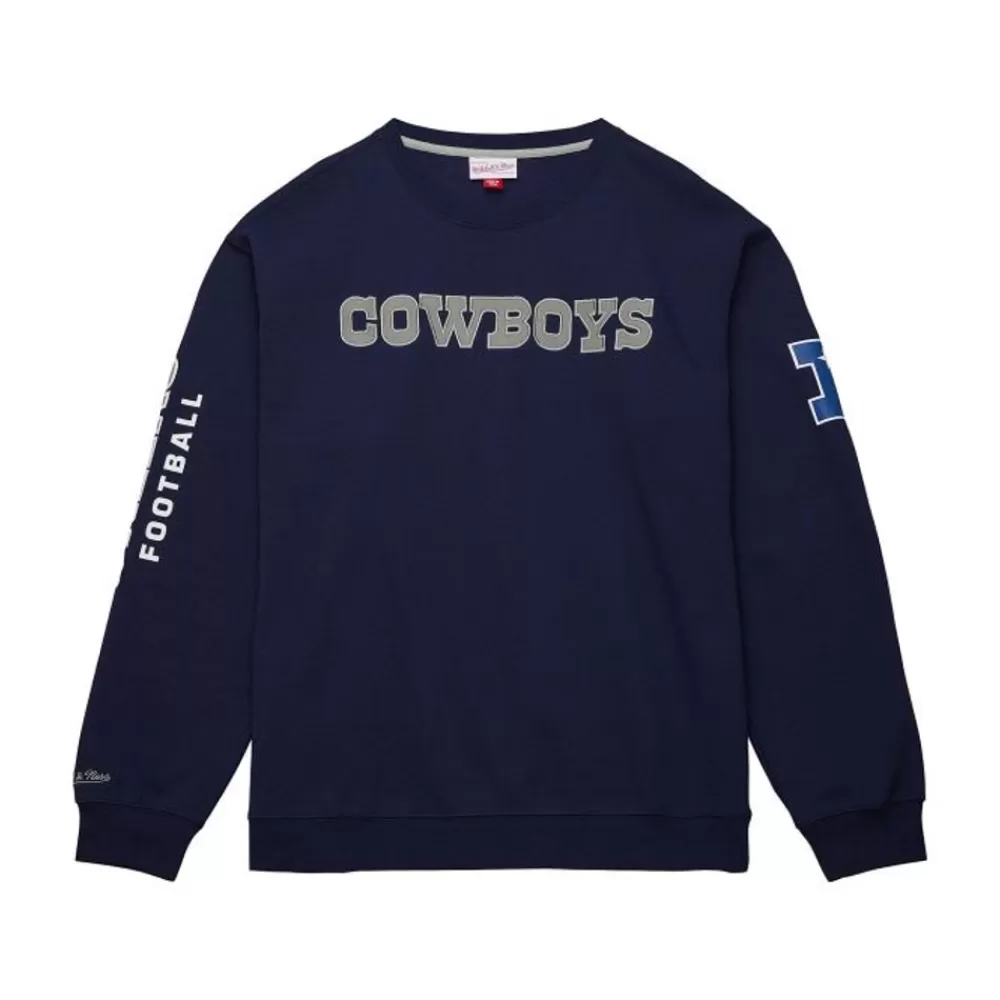 Apparel Mitchell & Ness Hoodies & Sweatshirts-There And Back Fleece Crew Dallas Cowboys
