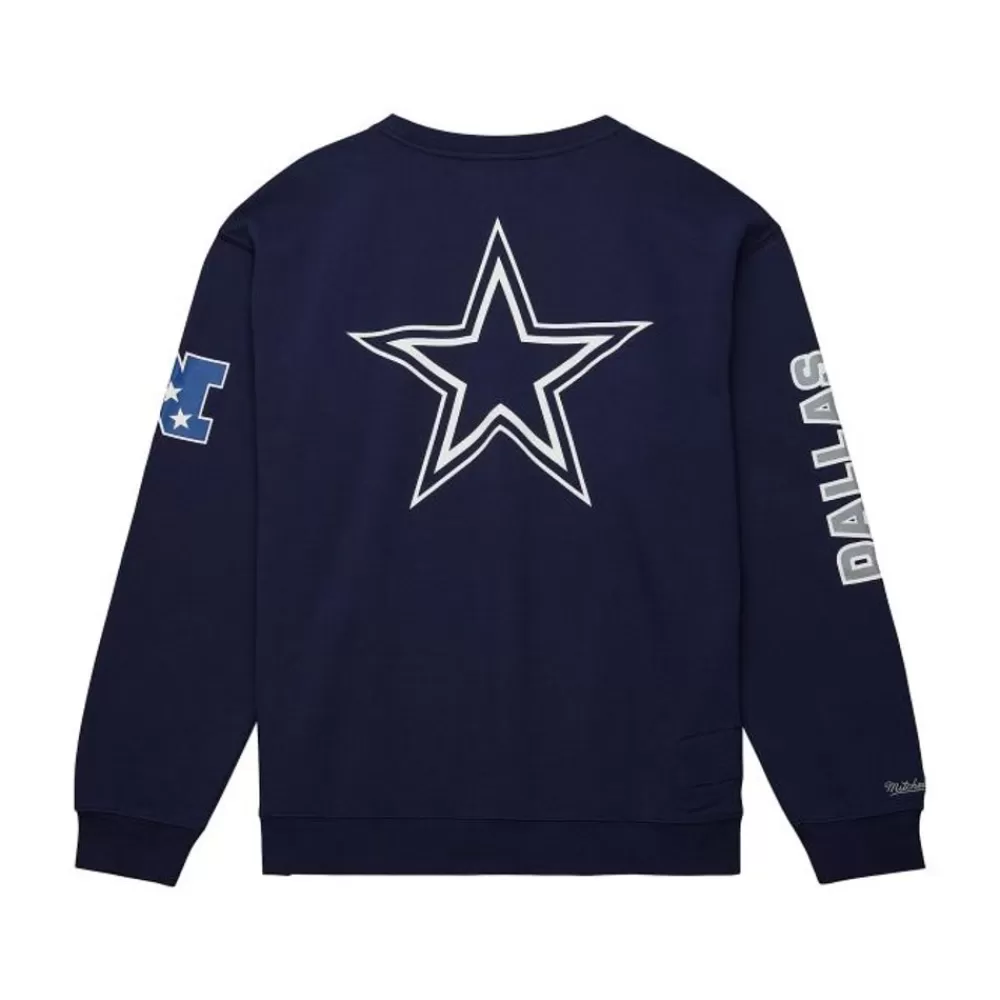 Apparel Mitchell & Ness Hoodies & Sweatshirts-There And Back Fleece Crew Dallas Cowboys