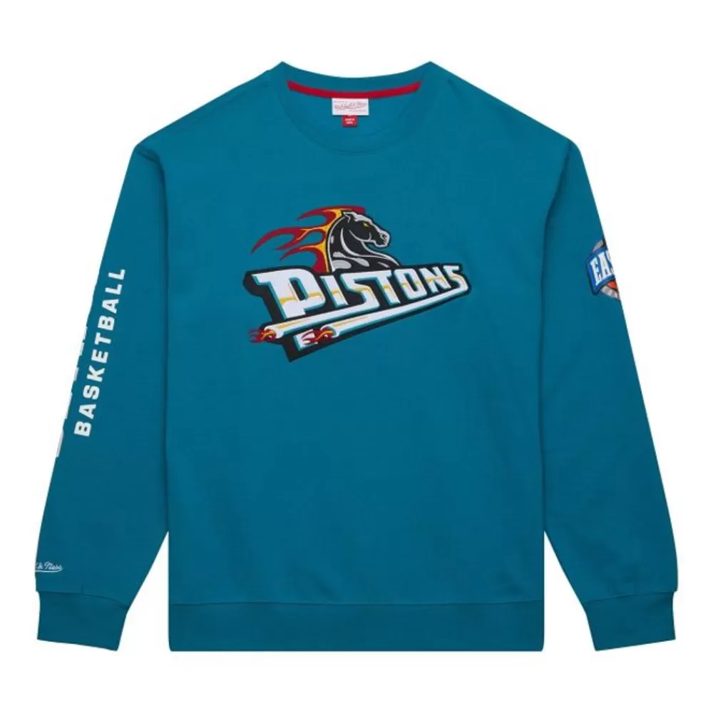 Apparel Mitchell & Ness Hoodies & Sweatshirts-There And Back Fleece Crew Detroit Pistons