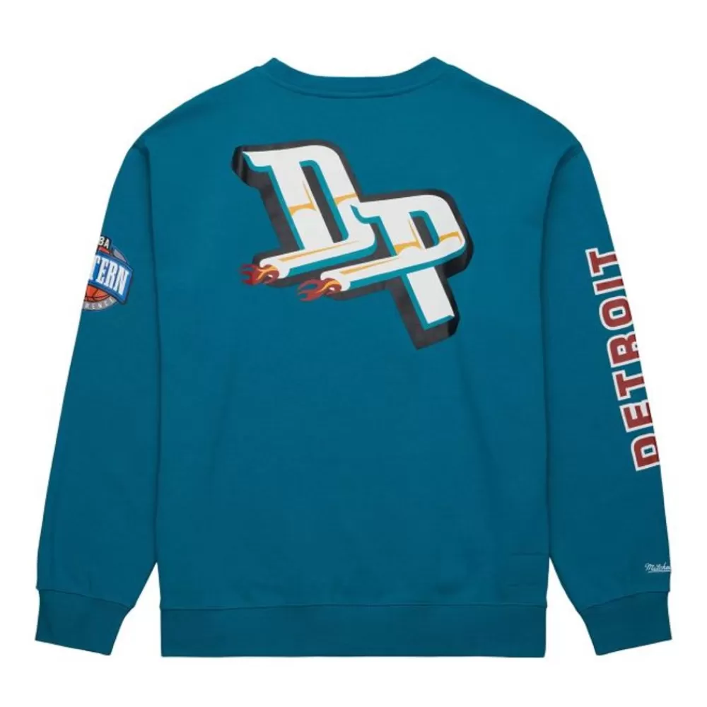 Apparel Mitchell & Ness Hoodies & Sweatshirts-There And Back Fleece Crew Detroit Pistons