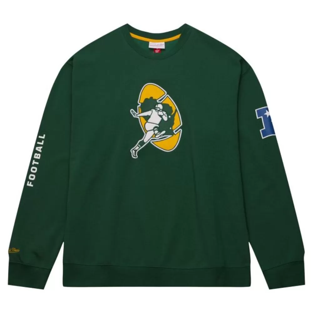 Apparel Mitchell & Ness Hoodies & Sweatshirts-There And Back Fleece Crew Green Bay Packers
