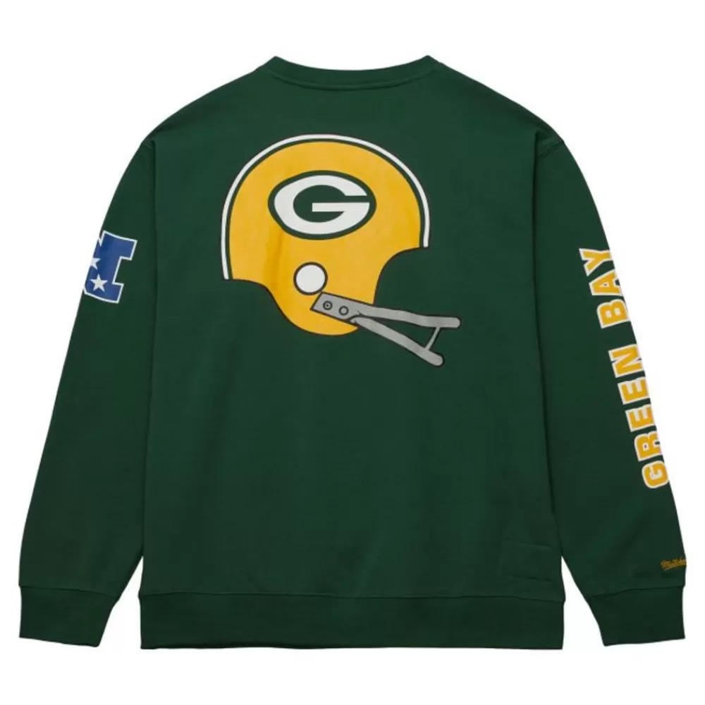 Apparel Mitchell & Ness Hoodies & Sweatshirts-There And Back Fleece Crew Green Bay Packers