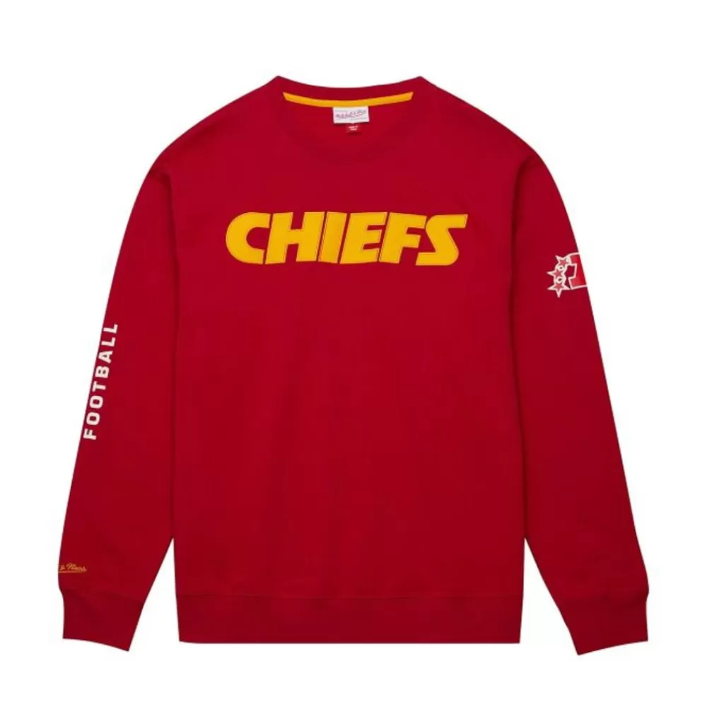 Apparel Mitchell & Ness Hoodies & Sweatshirts-There And Back Fleece Crew Kansas City Chiefs