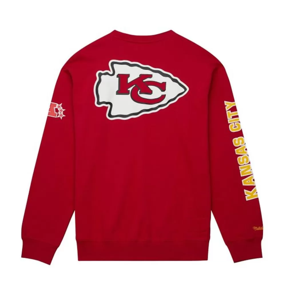 Apparel Mitchell & Ness Hoodies & Sweatshirts-There And Back Fleece Crew Kansas City Chiefs