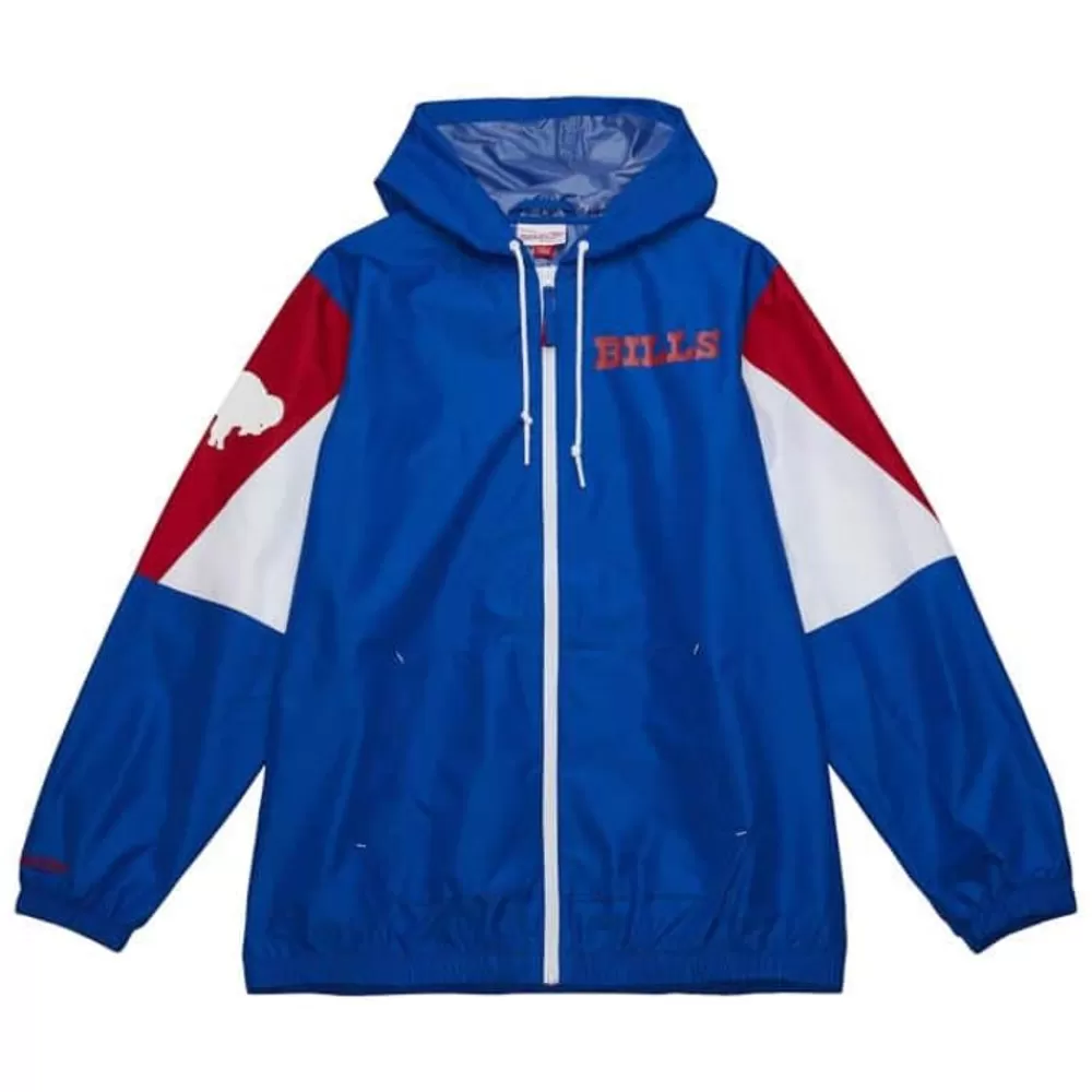 Apparel Mitchell & Ness Jackets & Outerwear-Throw It Back Full Zip Windbreaker Buffalo Bills