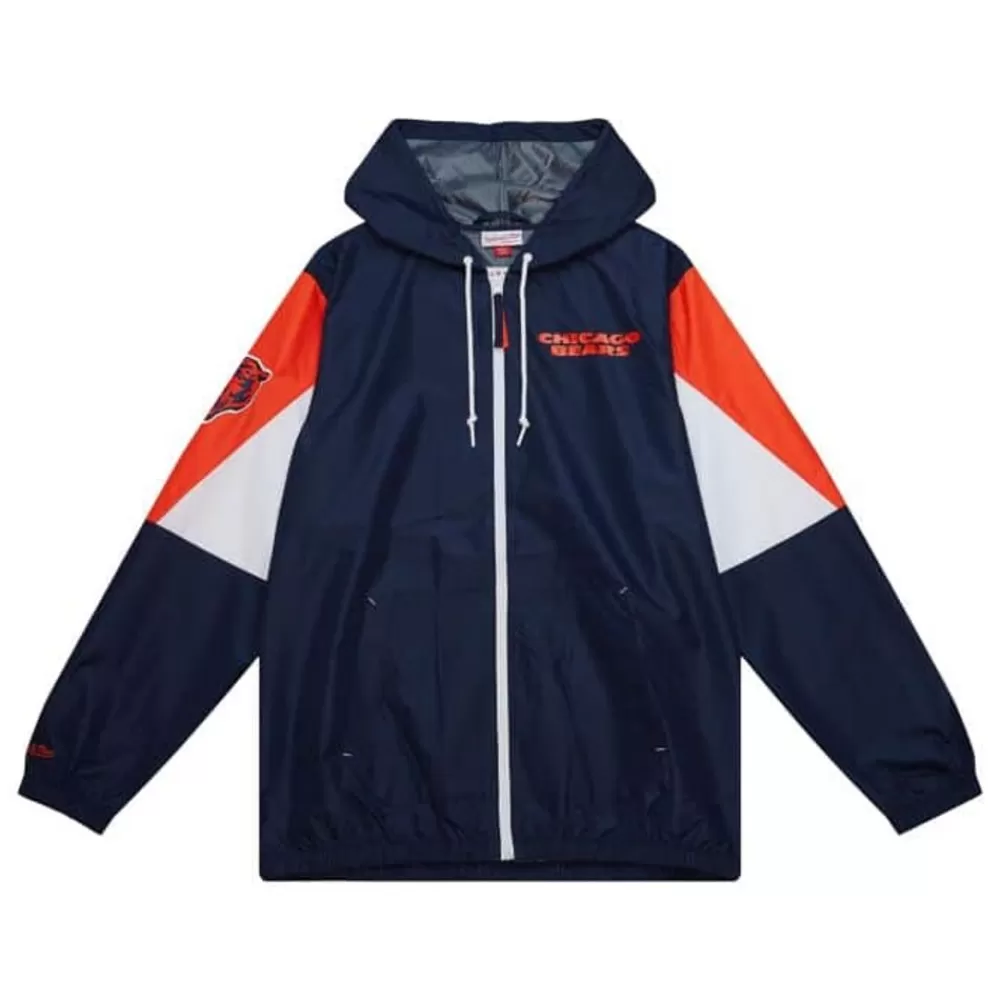 Apparel Mitchell & Ness Jackets & Outerwear-Throw It Back Full Zip Windbreaker Chicago Bears