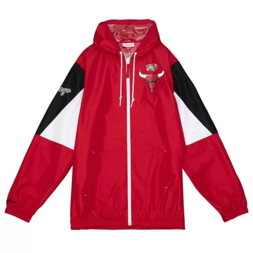 Apparel Mitchell & Ness Jackets & Outerwear-Throw It Back Full Zip Windbreaker Chicago Bulls