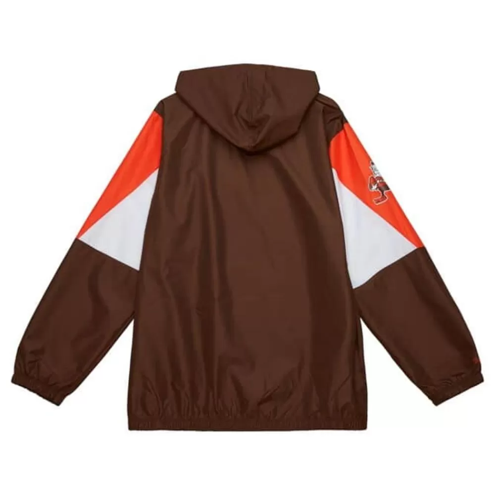 Apparel Mitchell & Ness Jackets & Outerwear-Throw It Back Full Zip Windbreaker Cleveland Browns