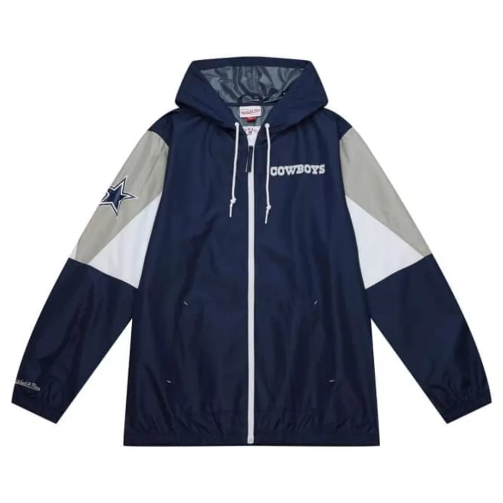 Apparel Mitchell & Ness Jackets & Outerwear-Throw It Back Full Zip Windbreaker Dallas Cowboys