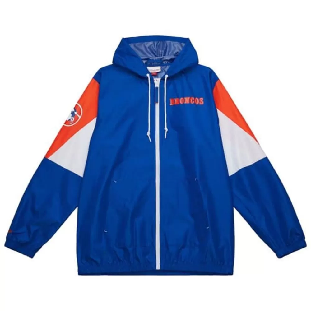 Apparel Mitchell & Ness Jackets & Outerwear-Throw It Back Full Zip Windbreaker Denver Broncos