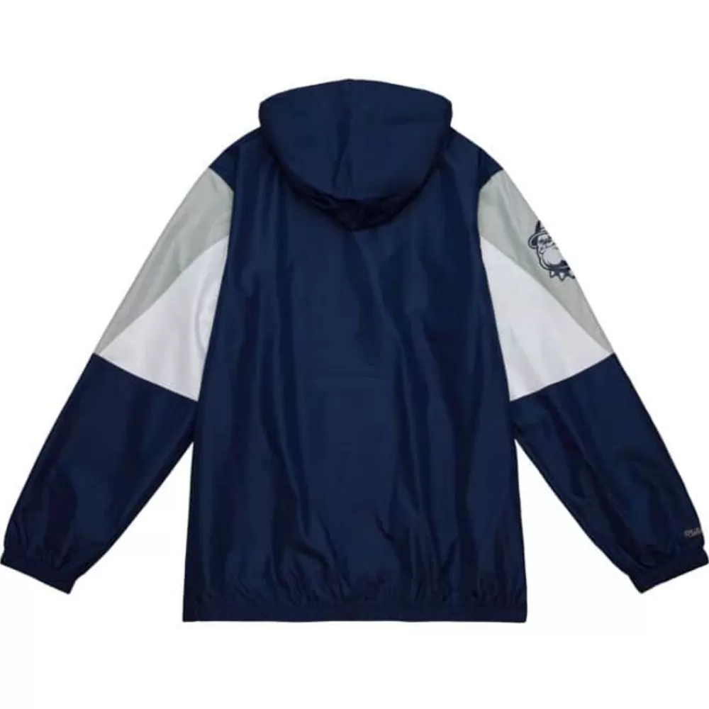 Apparel Mitchell & Ness Jackets & Outerwear-Throw It Back Full Zip Windbreaker Georgetown University