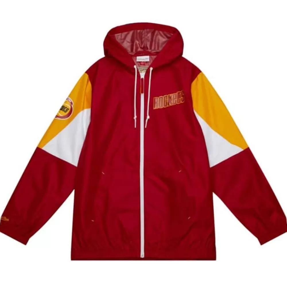 Apparel Mitchell & Ness Jackets & Outerwear-Throw It Back Full Zip Windbreaker Houston Rockets