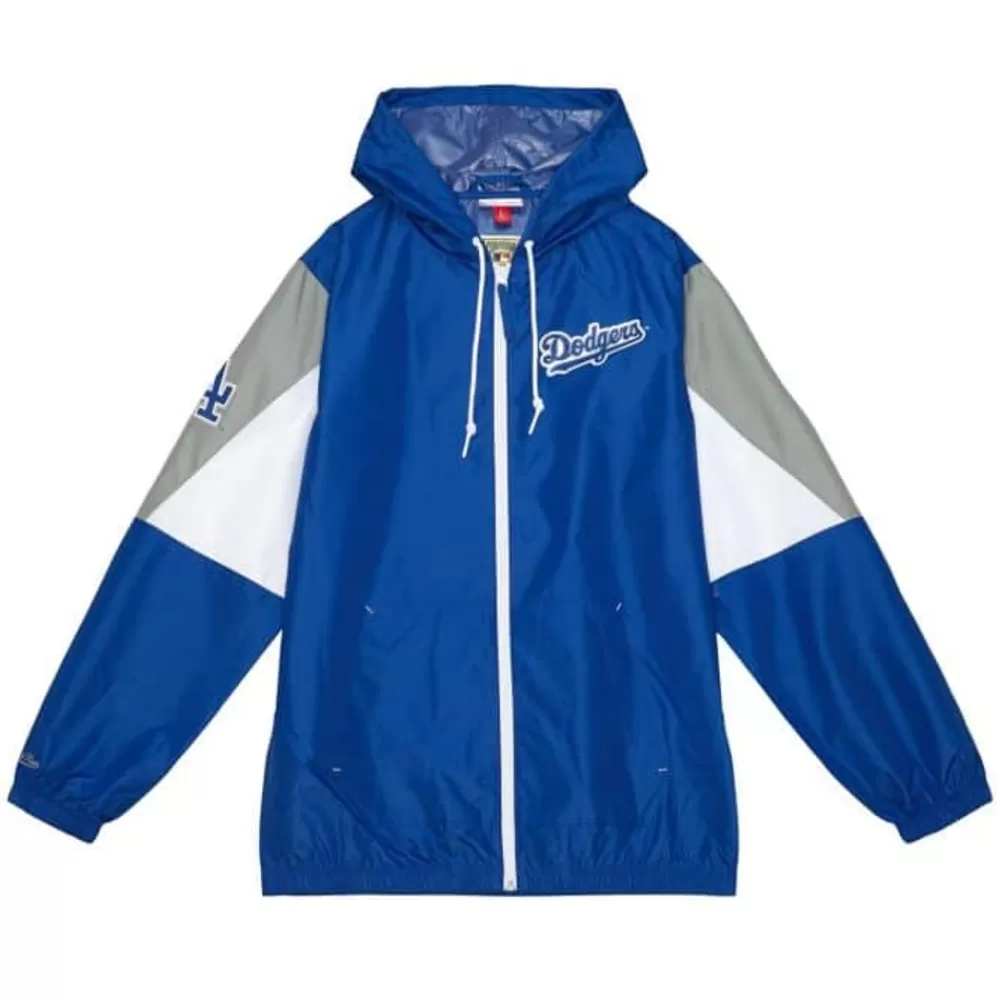 Apparel Mitchell & Ness Jackets & Outerwear-Throw It Back Full Zip Windbreaker Los Angeles Dodgers