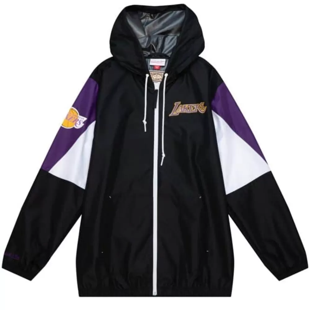 Apparel Mitchell & Ness Jackets & Outerwear-Throw It Back Full Zip Windbreaker Los Angeles Lakers