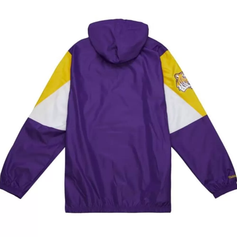 Apparel Mitchell & Ness Jackets & Outerwear-Throw It Back Full Zip Windbreaker Louisiana State University