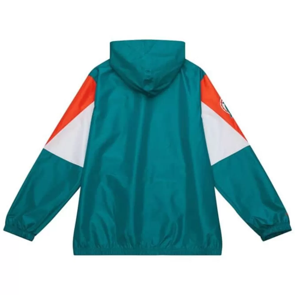 Apparel Mitchell & Ness Jackets & Outerwear-Throw It Back Full Zip Windbreaker Miami Dolphins