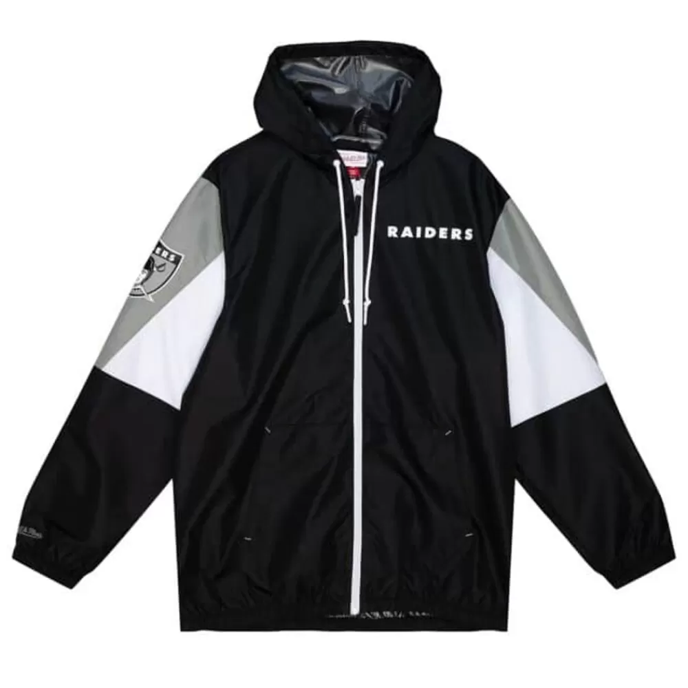 Apparel Mitchell & Ness Jackets & Outerwear-Throw It Back Full Zip Windbreaker Oakland Raiders