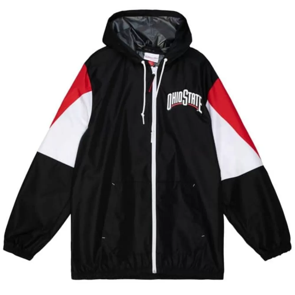 Apparel Mitchell & Ness Jackets & Outerwear-Throw It Back Full Zip Windbreaker Ohio State