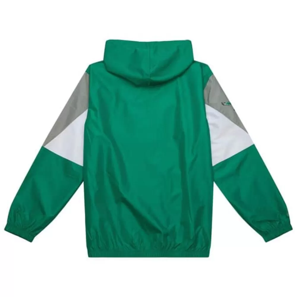 Apparel Mitchell & Ness Jackets & Outerwear-Throw It Back Full Zip Windbreaker Philadelphia Eagles