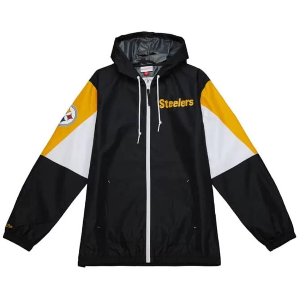 Apparel Mitchell & Ness Jackets & Outerwear-Throw It Back Full Zip Windbreaker Pittsburgh Steelers