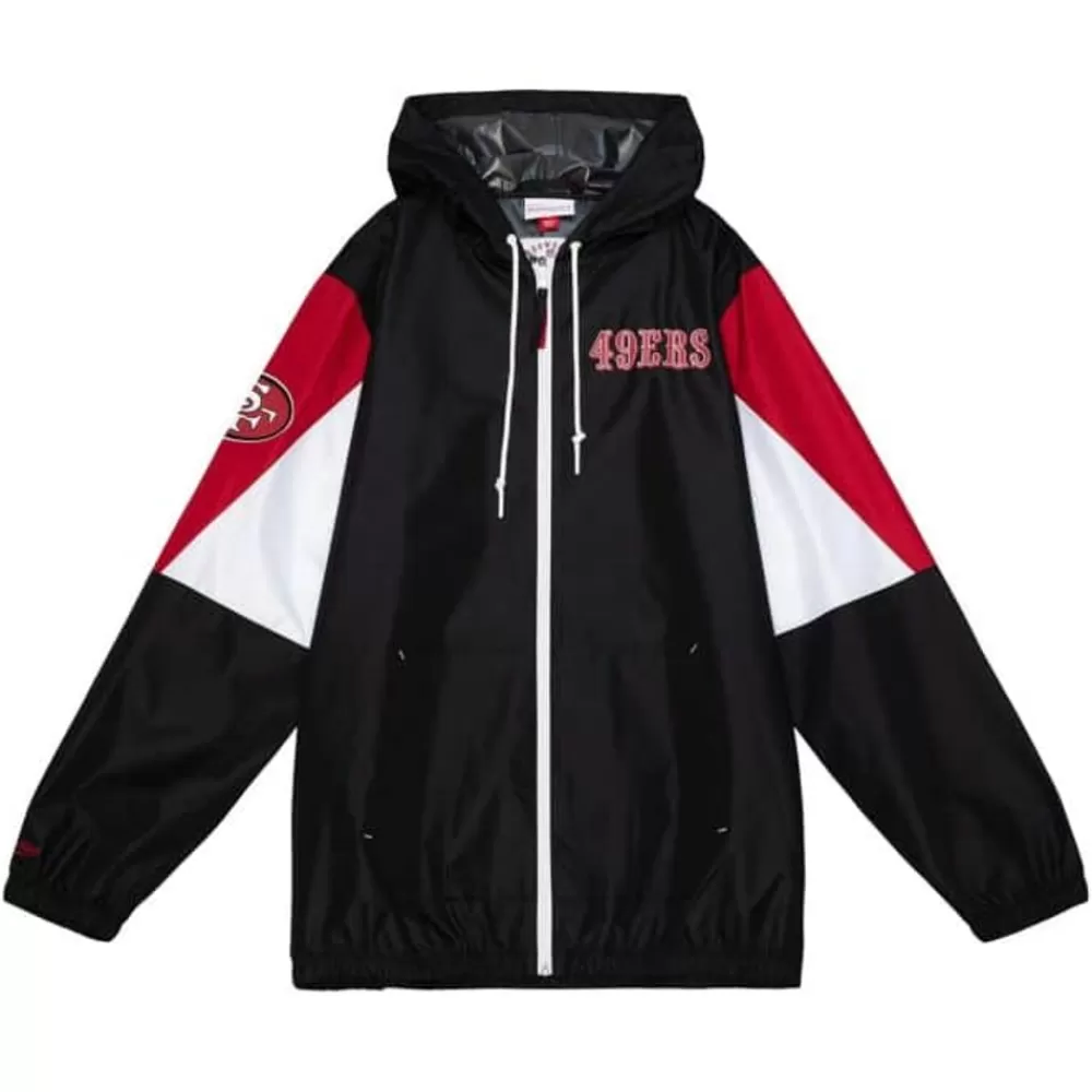 Apparel Mitchell & Ness Jackets & Outerwear-Throw It Back Full Zip Windbreaker San Francisco 49Ers