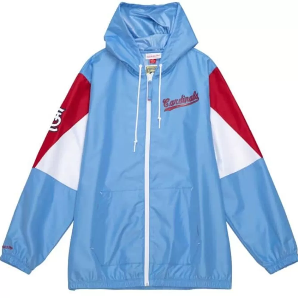 Apparel Mitchell & Ness Jackets & Outerwear-Throw It Back Full Zip Windbreaker St. Louis Cardinals