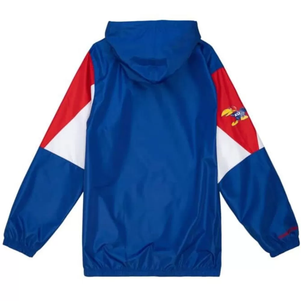 Apparel Mitchell & Ness Jackets & Outerwear-Throw It Back Full Zip Windbreaker University Of Kansas