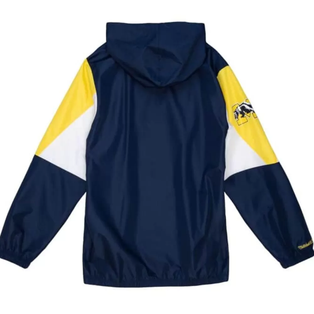 Apparel Mitchell & Ness Jackets & Outerwear-Throw It Back Full Zip Windbreaker University Of Michigan