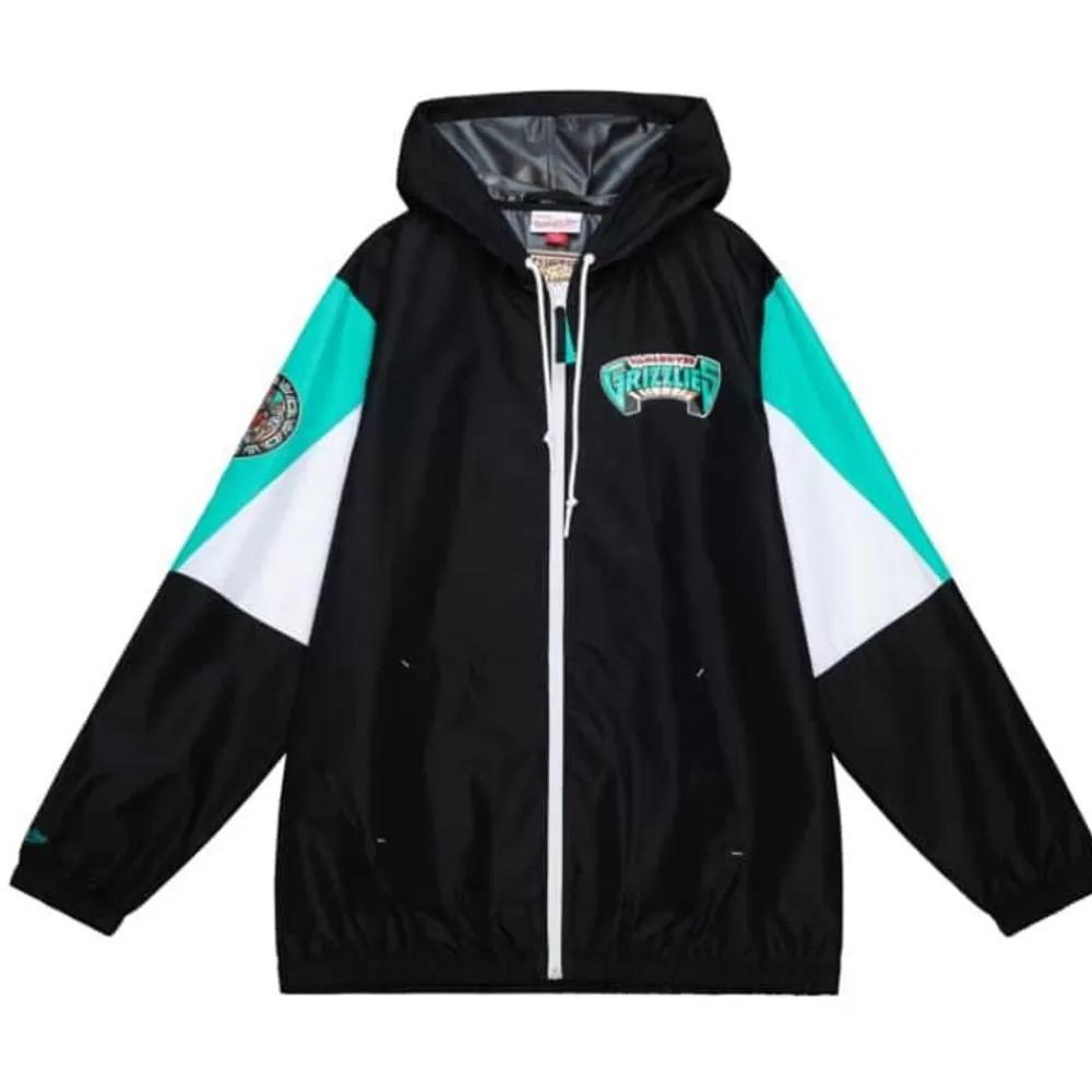 Apparel Mitchell & Ness Jackets & Outerwear-Throw It Back Full Zip Windbreaker Vancouver Grizzlies