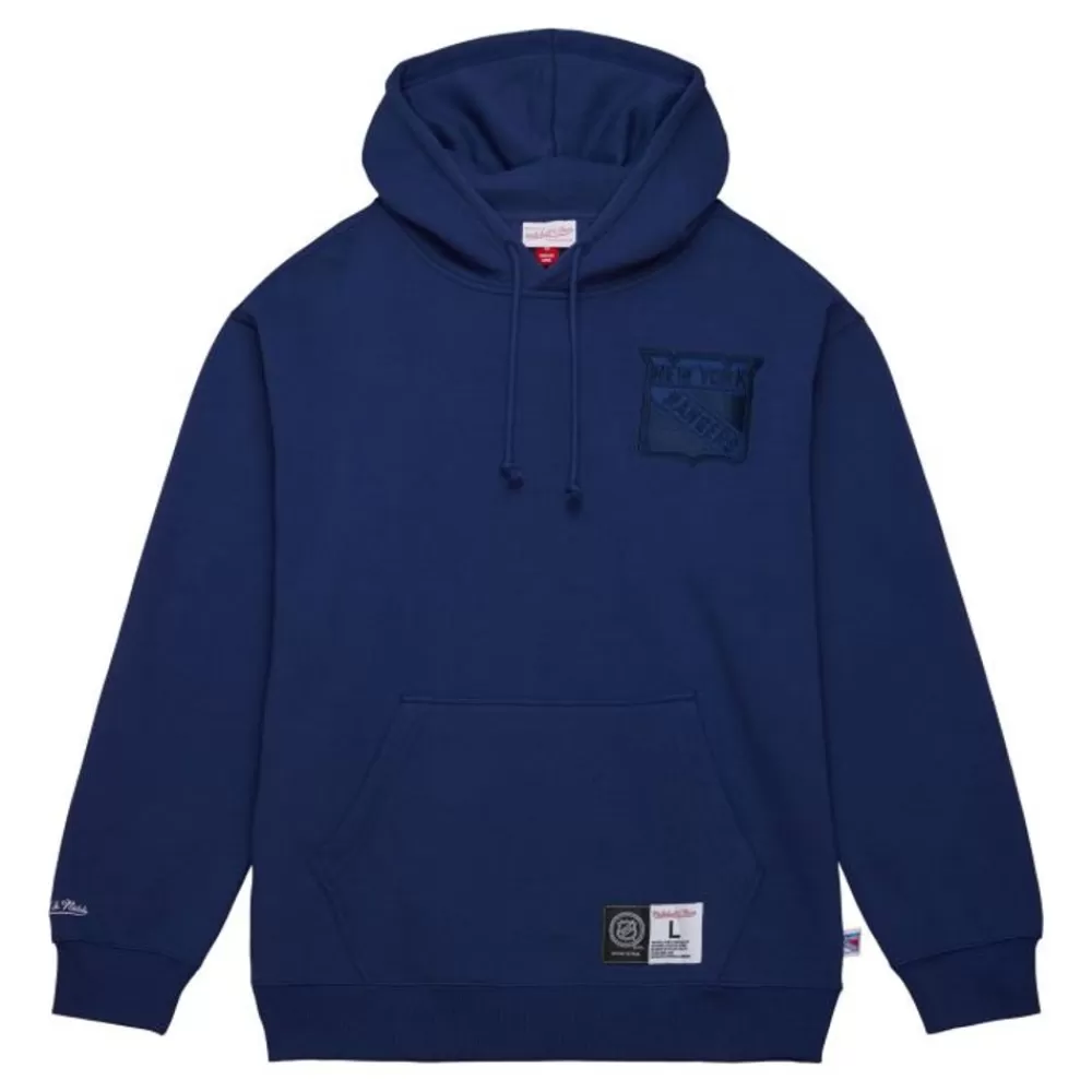Apparel Mitchell & Ness Hoodies & Sweatshirts-Tonal Logo Heavyweight Fleece Current Logo New York Rangers