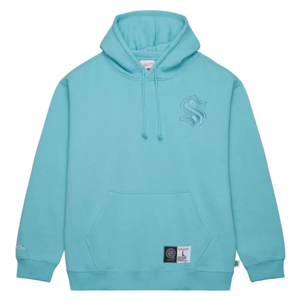 Apparel Mitchell & Ness Hoodies & Sweatshirts-Tonal Logo Heavyweight Fleece Current Logo Seattle Kraken