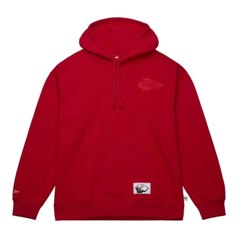 Apparel Mitchell & Ness Hoodies & Sweatshirts-Tonal Logo Heavyweight Fleece Kansas City Chiefs