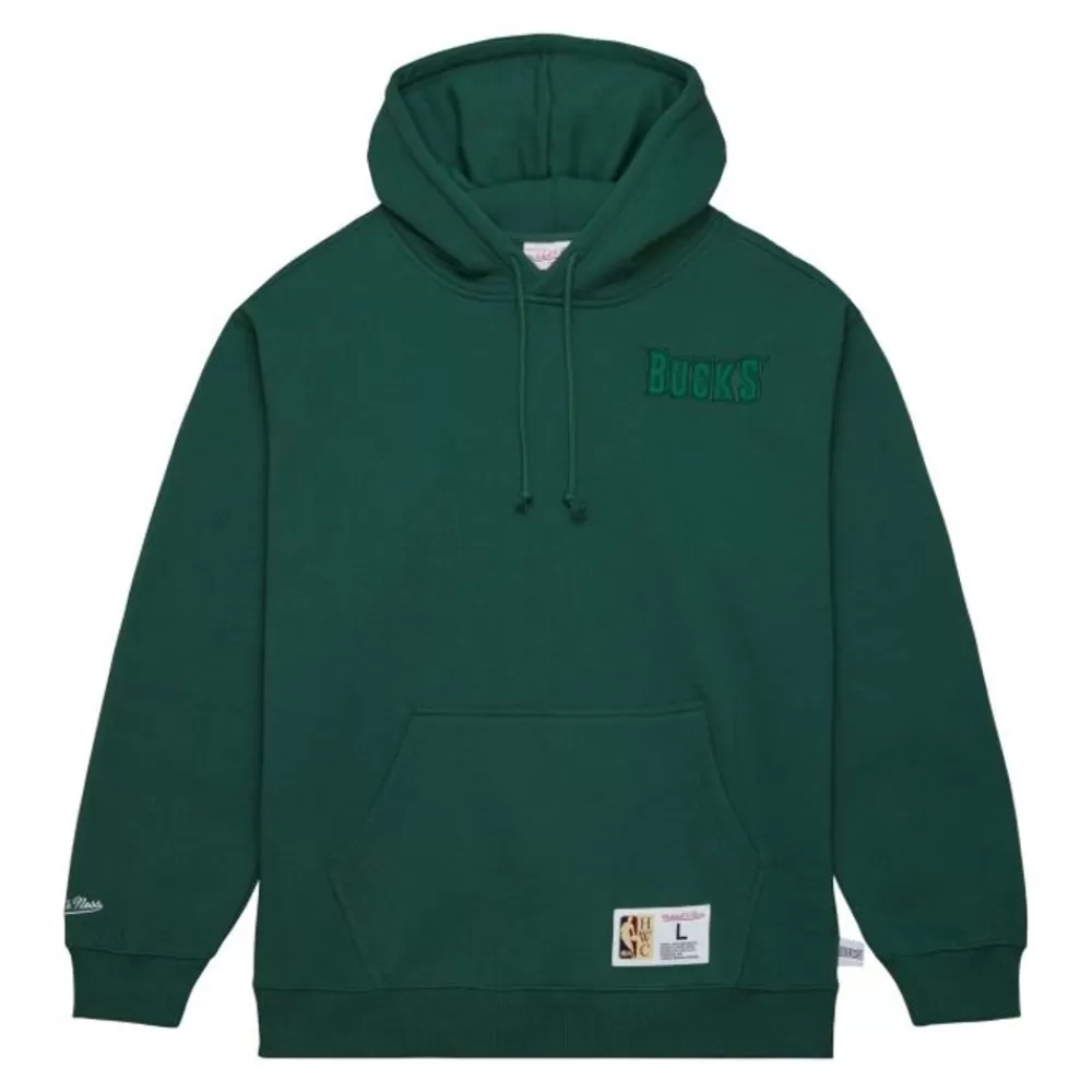 Apparel Mitchell & Ness Hoodies & Sweatshirts-Tonal Logo Heavyweight Fleece Milwaukee Bucks