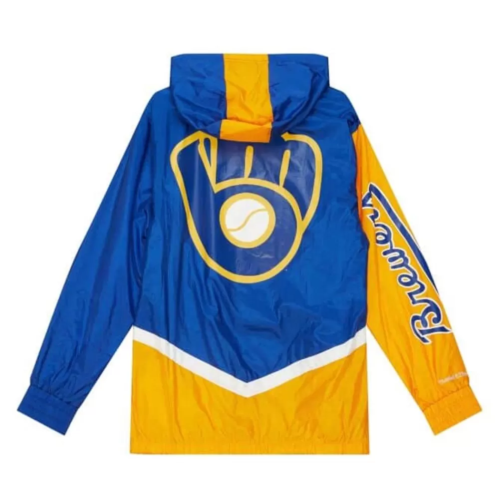 Apparel Mitchell & Ness Jackets & Outerwear-Undeniable Full Zip Windbreaker Milwaukee Brewers