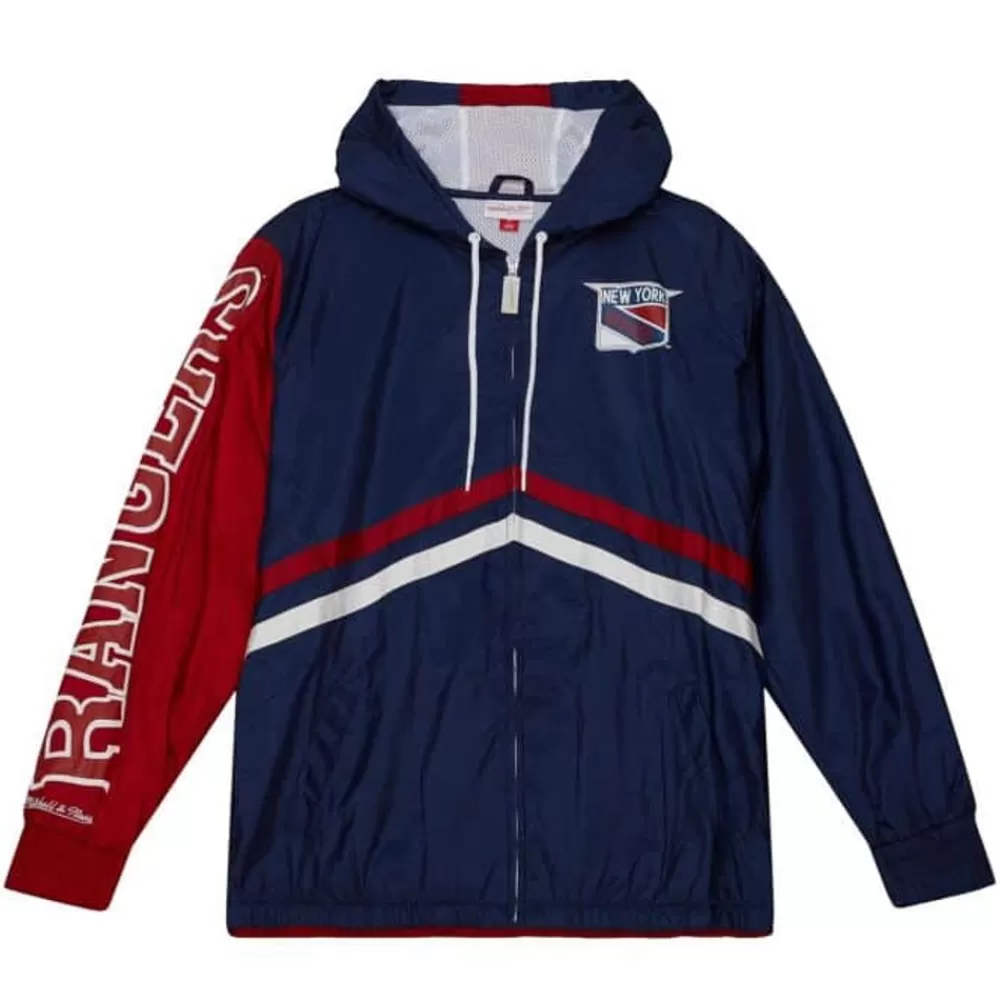 Apparel Mitchell & Ness Jackets & Outerwear-Undeniable Full Zip Windbreaker New York Rangers