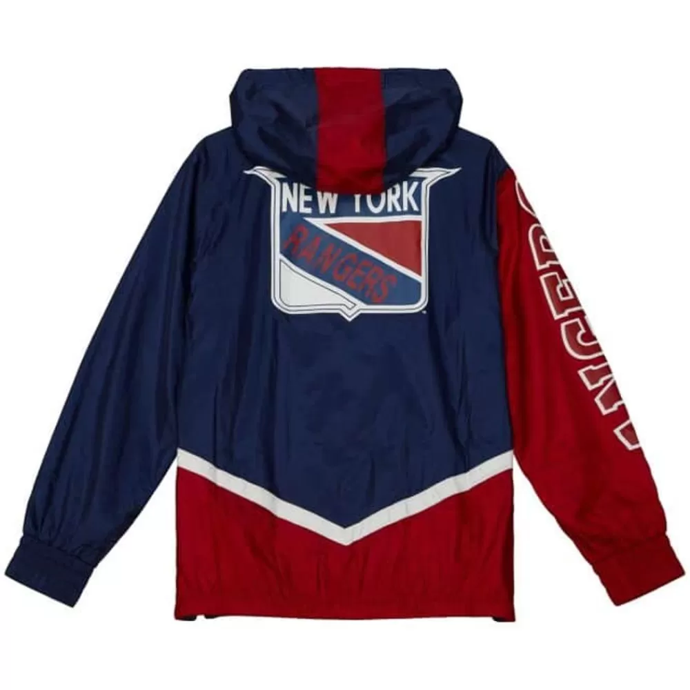 Apparel Mitchell & Ness Jackets & Outerwear-Undeniable Full Zip Windbreaker New York Rangers