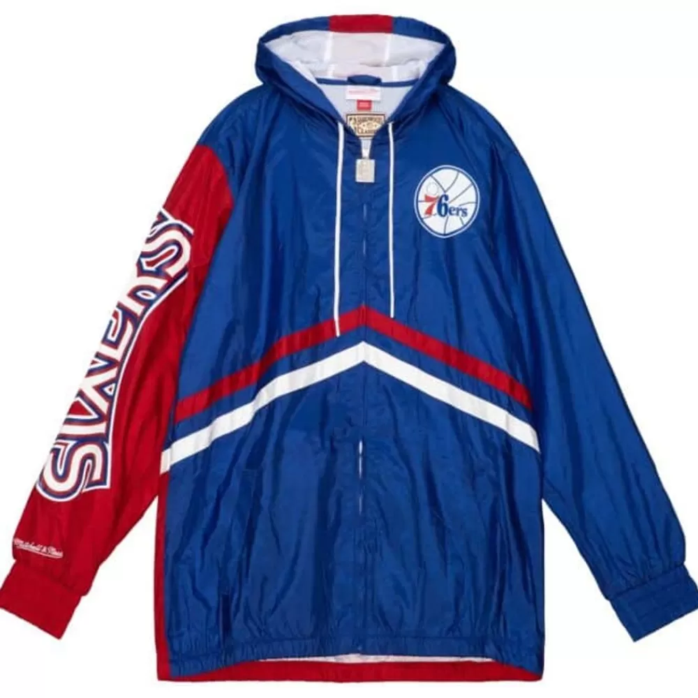 Apparel Mitchell & Ness Jackets & Outerwear-Undeniable Full Zip Windbreaker Philadelphia 76Ers