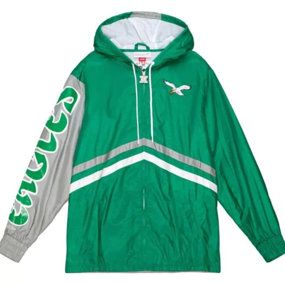 Apparel Mitchell & Ness Jackets & Outerwear-Undeniable Full Zip Windbreaker Philadelphia Eagles